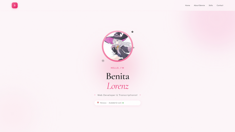 Benita Lorenz Profile — project screenshot